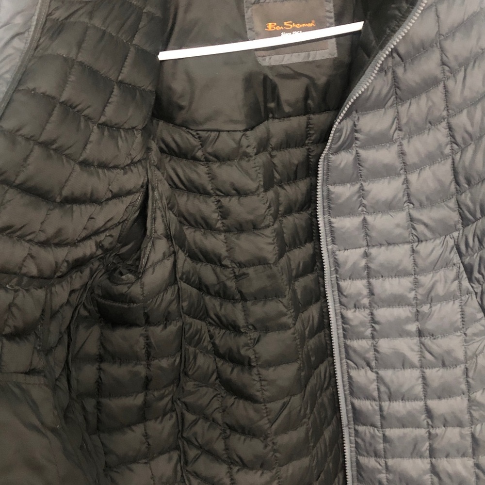 BenSherman M Lightweight PUFFER  FullZip JACKET charcoal gray NEW - Picture 6 of 7